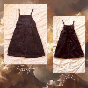 ~black corduroy mini dress~